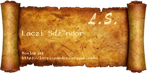 Laczi Sándor névjegykártya