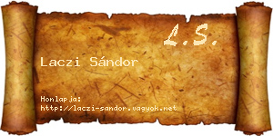 Laczi Sándor névjegykártya